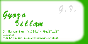 gyozo villam business card